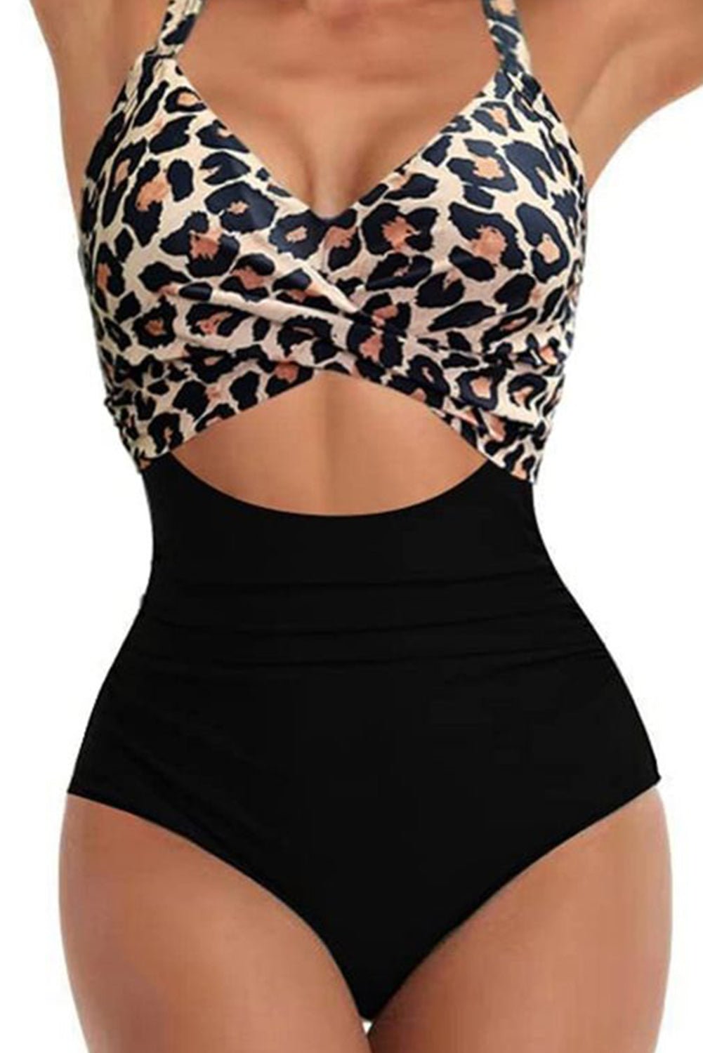 Tied Crisscross Cutout One-Piece Swimwear - Image 5